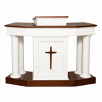 Custom Wood Church Pulpit No. 810 Church Wood Pulpit 810-CU Light Oak 35 No White - thePodiumsStore