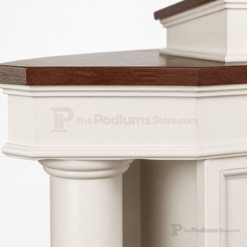 Custom Wood Church Pulpit No. 810 Church Wood Pulpit 810-CU Light Oak 35 No White - thePodiumsStore