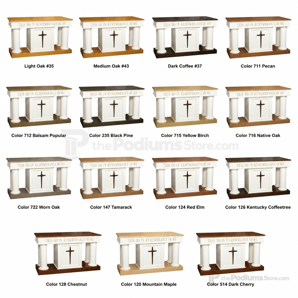 Custom Wood Communion Table (PS-810) Communion Table 810-CU Table Light Oak 35 - thePodiumsStore