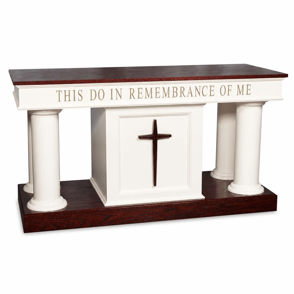 Custom Wood Communion Table (PS-810) Communion Table 810-CU Table Light Oak 35 - thePodiumsStore
