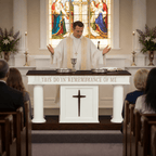 Custom Wood Communion Table (PS-810) Communion Table 810-CU Table Light Oak 35 - thePodiumsStore