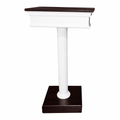 Custom Wood Speaker Stand Pulpit (PS-5SS) Church Wood Pulpit 8302-SS Light Oak 35 No White - thePodiumsStore