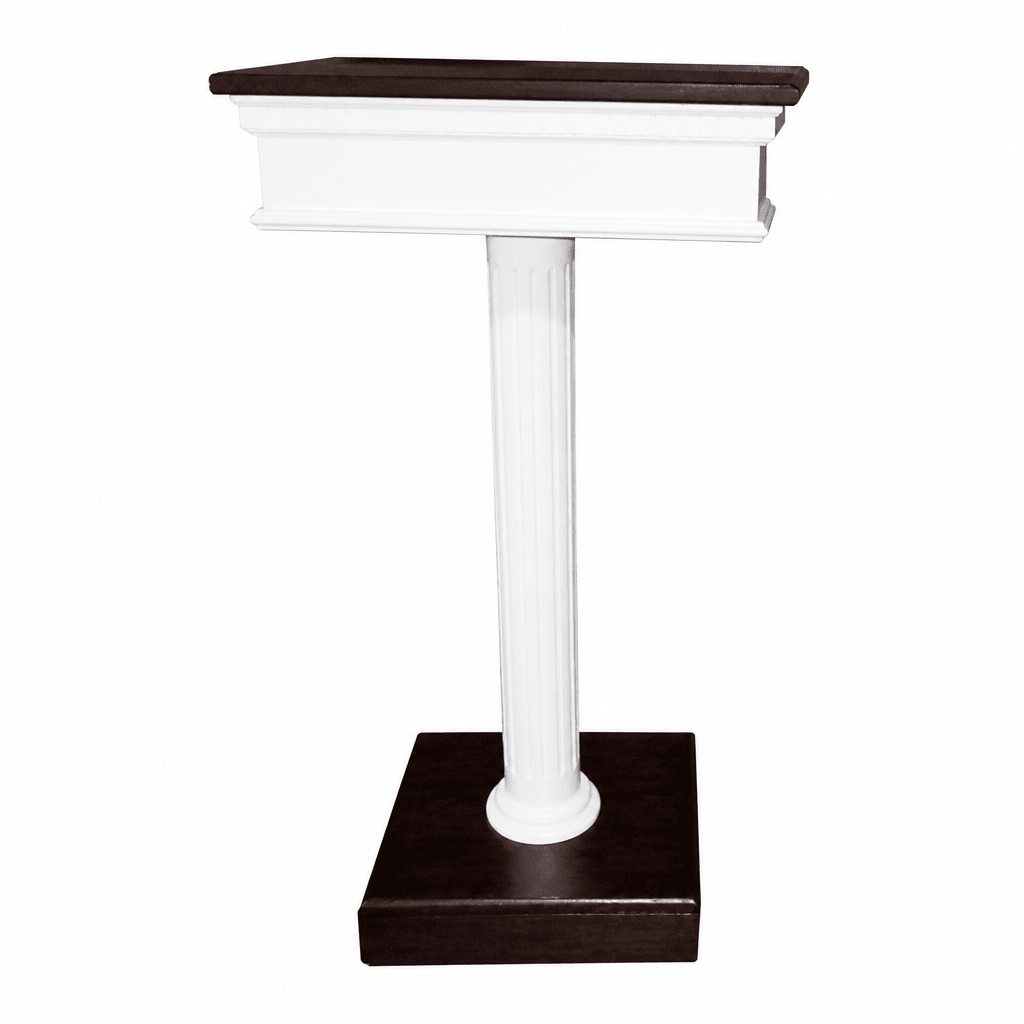 Custom Wood Speaker Stand Pulpit (PS-5SS) Church Wood Pulpit 8302-SS Light Oak 35 No White - thePodiumsStore