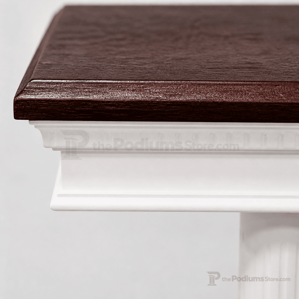 Custom Wood Speaker Stand Pulpit (PS-5SS) Church Wood Pulpit 8302-SS Light Oak 35 No White - thePodiumsStore