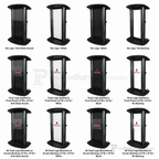 Deluxe Aluminum Lectern — Contemporary (PS-CS1) Aluminum Lectern 1AL-CS1-D No Logo Anti-Glare Acrylic - thePodiumsStore