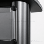 Deluxe Aluminum Lectern — Contemporary (PS-CS1) Aluminum Lectern 1AL-CS1-D No Logo Anti-Glare Acrylic - thePodiumsStore