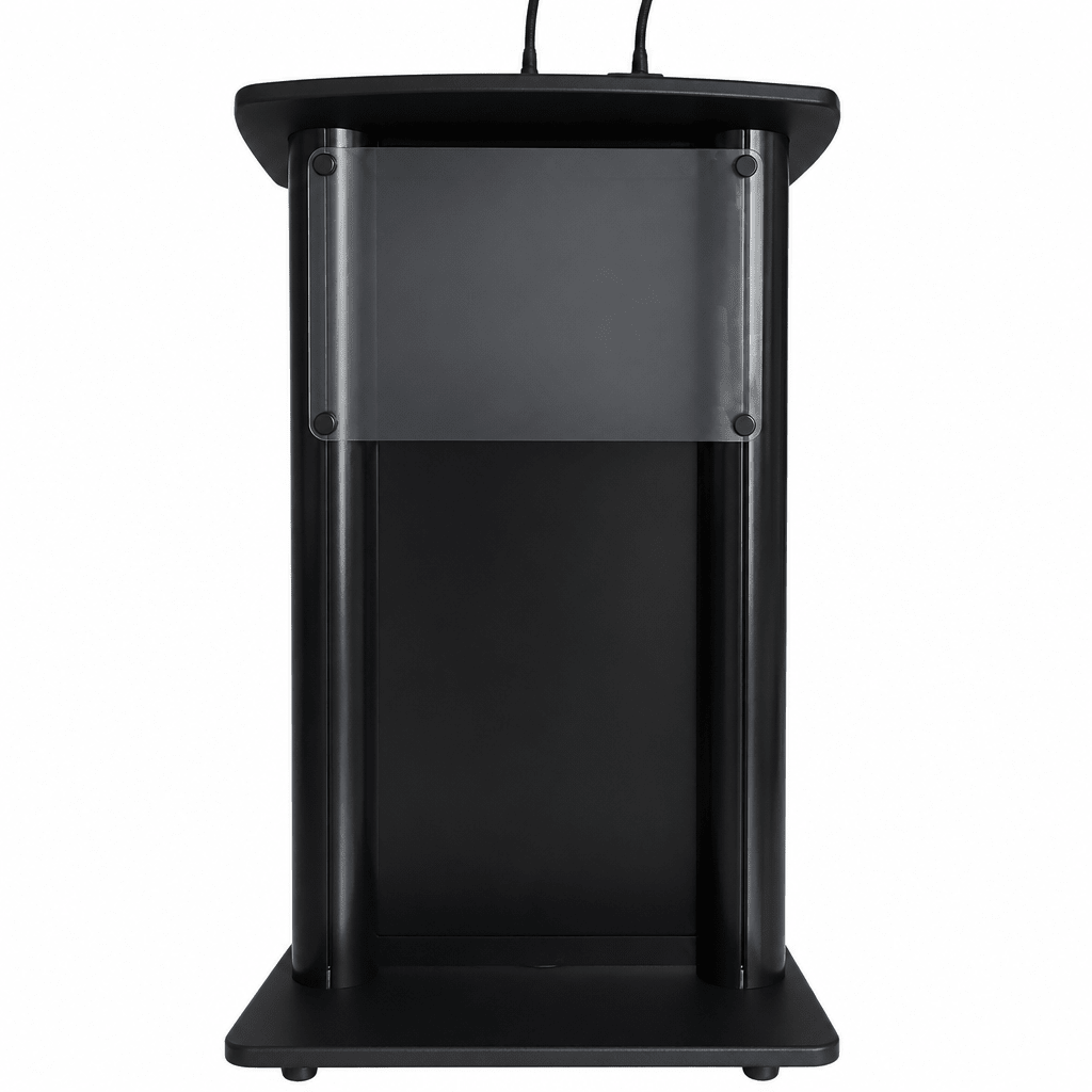 Deluxe Aluminum Lectern — Contemporary (PS-CS2) Aluminum Lectern 1AL-CS2-D No Logo Anti-Glare Acrylic - thePodiumsStore