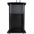 Deluxe Aluminum Lectern — Contemporary (PS-CS2) Aluminum Lectern 1AL-CS2-D No Logo Anti-Glare Acrylic - thePodiumsStore