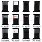 Deluxe Aluminum Lectern — Contemporary (PS-CS2) Aluminum Lectern 1AL-CS2-D No Logo Anti-Glare Acrylic - thePodiumsStore