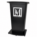 Deluxe Aluminum Lectern — Contemporary (PS-VH1) Aluminum Lectern 1ALVH1D No Logo No Goose-Neck Microphone Holder No Protective Cover - thePodiumsStore