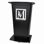 Deluxe Aluminum Lectern — Contemporary (PS-VH1) Aluminum Lectern 1ALVH1D No Logo No Goose-Neck Microphone Holder No Protective Cover - thePodiumsStore