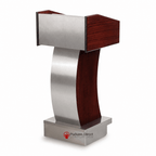 Deluxe Wood & Metal Lectern (PS-5891) Non-Sound Lectern 5891 Medium Oak - thePodiumsStore