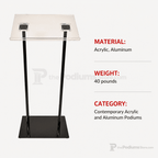 Double-Column Acrylic & Aluminum Podium Acrylic & Aluminum Podium NSMLDC - thePodiumsStore