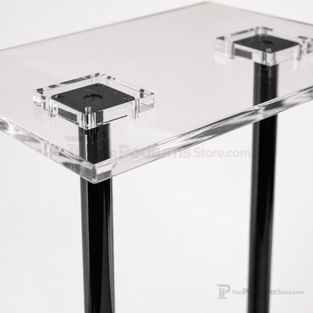 Double-Column Acrylic & Aluminum Podium Acrylic & Aluminum Podium NSMLDC - thePodiumsStore