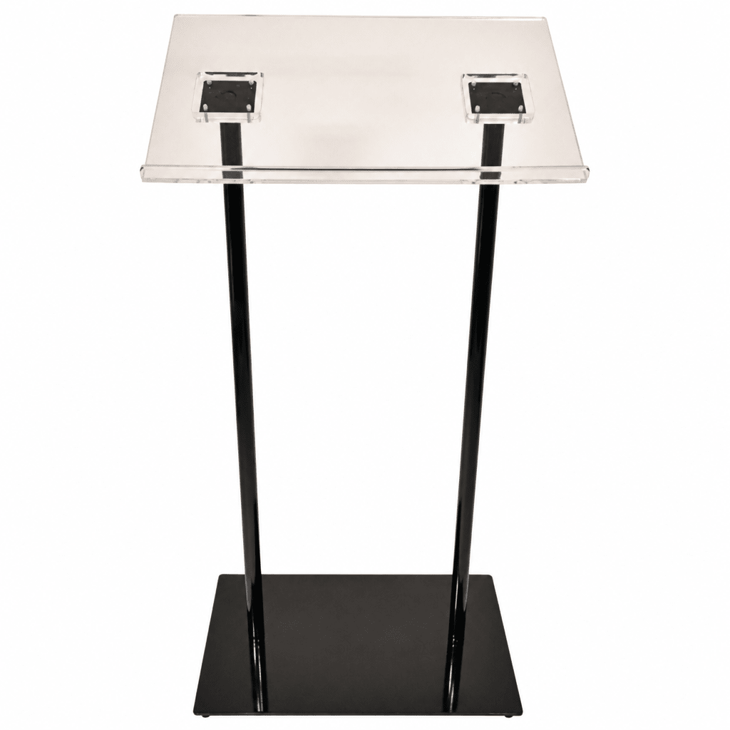 Double-Column Acrylic & Aluminum Podium Acrylic & Aluminum Podium NSMLDC - thePodiumsStore