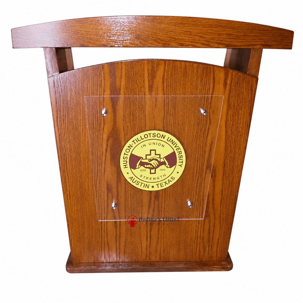 Eagle Solid Hardwood Lectern Hardwood Lectern PDEAG-27 Light Oak 35 No Logo No Casters - thePodiumsStore