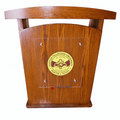 Eagle Solid Hardwood Lectern Hardwood Lectern PDEAG-27 Light Oak 35 No Logo No Casters - thePodiumsStore