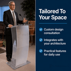 Eclipse Acrylic Lectern Acrylic Lectern NSKLPRT - thePodiumsStore