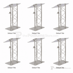 Economy 3-Post Straight Metal Truss Lectern — Silver Metal Truss Lectern LCTTRSSLV - thePodiumsStore