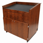 Educator Cart-Style Multimedia Lectern Multimedia Lectern EDU042-O Oak Natural (Clear Finish) - thePodiumsStore