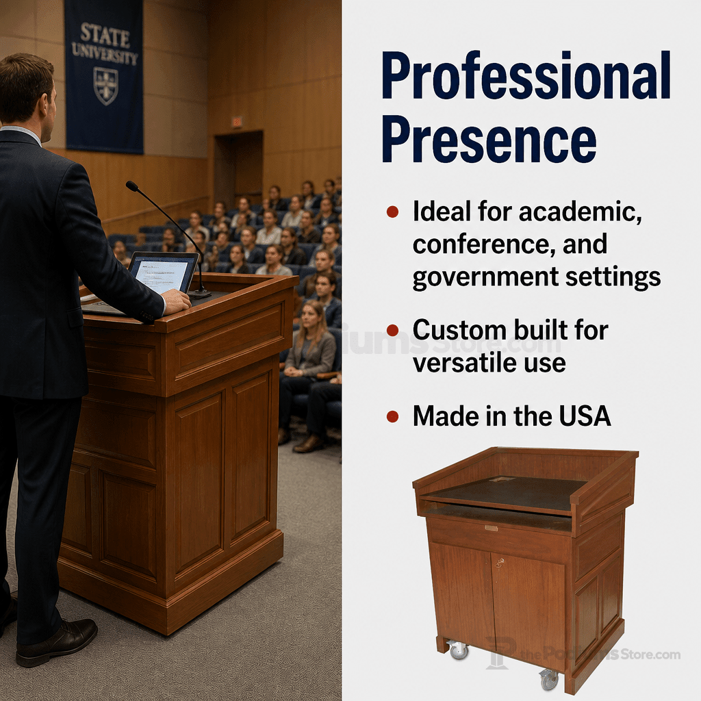 Empire Multimedia Lectern Multimedia Lectern PDEMP-28 Narrow Size 28" - thePodiumsStore