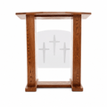 Exhorter Wood & Acrylic Pulpit (PS-777) Wood & Acrylic Pulpit 777 Light Oak 35 - thePodiumsStore