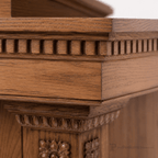 Fluted Pedestal Wood Church Pulpit (PS-8201) Church Wood Pulpit NO 8201 STND Light Oak 35 - thePodiumsStore
