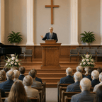 Fluted Pedestal Wood Church Pulpit (PS-8201) Church Wood Pulpit NO 8201 STND Light Oak 35 - thePodiumsStore