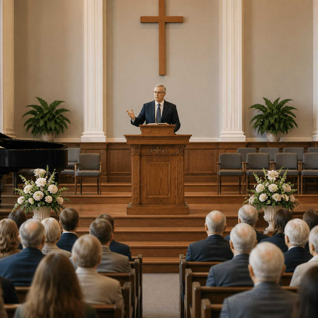 Fluted Pedestal Wood Church Pulpit (PS-8201) Church Wood Pulpit NO 8201 STND Light Oak 35 - thePodiumsStore