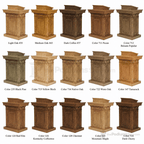 Fluted Pedestal Wood Church Pulpit (PS-8201) Church Wood Pulpit NO 8201 STND Light Oak 35 - thePodiumsStore