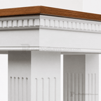 Fluted Pedestal Wood Church Pulpit (PS-8401) Church Wood Pulpit 8401 Light Oak 35 No White - thePodiumsStore