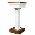 Fluted Pedestal Wood Flower Stand (PS-8400) Flower Stand NO 8400F Light Oak 35 - thePodiumsStore