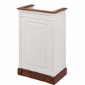 Fluted Single-Panel Wood Church Pulpit (PS-821) Church Wood Pulpit 821 Light Oak 35 No White - thePodiumsStore