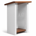 Fluted Wood & Acrylic Church Pulpit (PS-P103) Wood & Acrylic Pulpit NO. P103 Light Oak 35 - thePodiumsStore