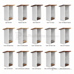 Fluted Wood & Acrylic Church Pulpit (PS-P103) Wood & Acrylic Pulpit NO. P103 Light Oak 35 - thePodiumsStore