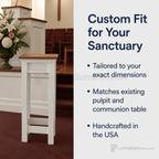 Fluted Wood Church Flower Stand (PS-820) Flower Stand NO 820 Light Oak 35 - thePodiumsStore