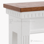 Fluted Wood Church Flower Stand (PS-820) Flower Stand NO 820 Light Oak 35 - thePodiumsStore