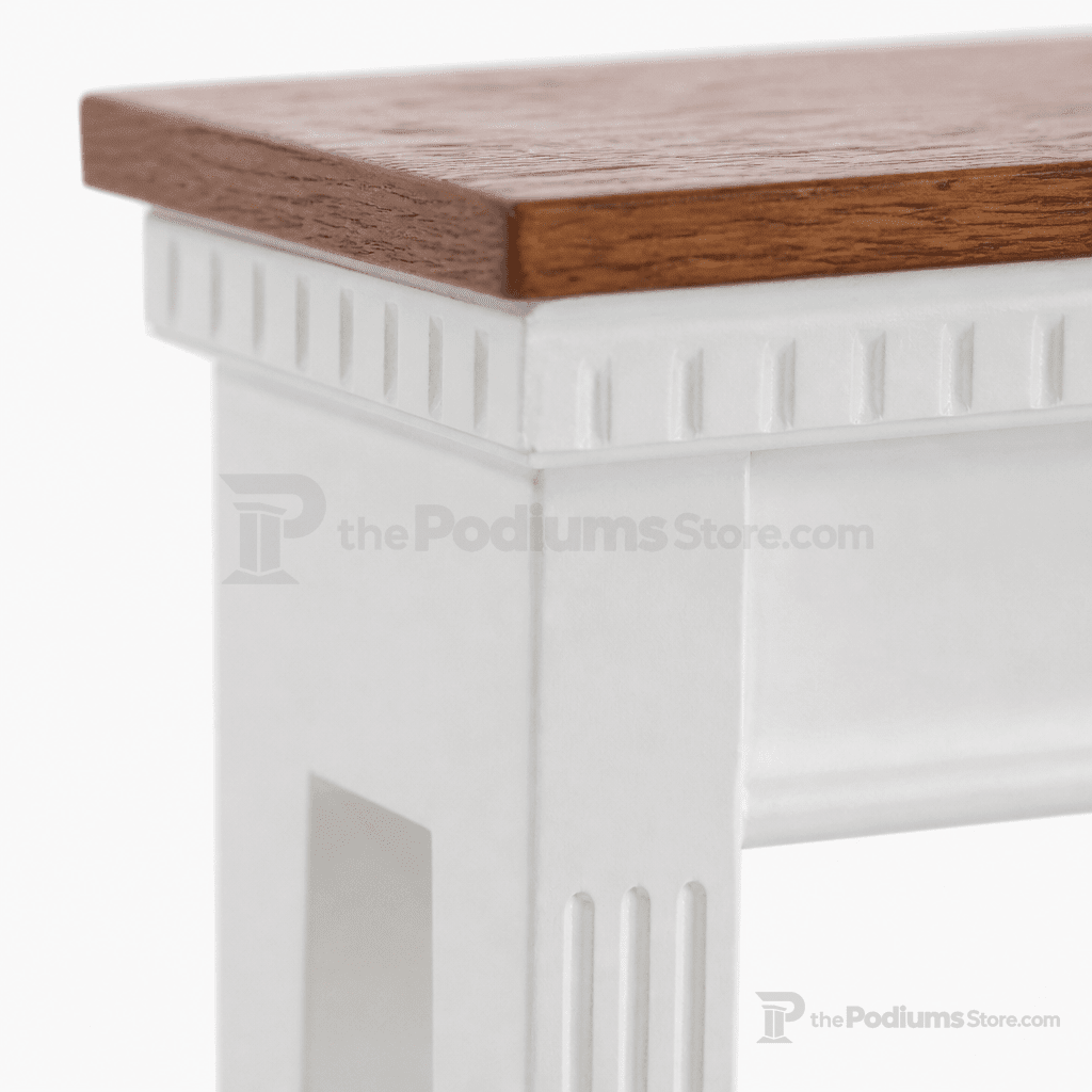 Fluted Wood Church Flower Stand (PS-820) Flower Stand NO 820 Light Oak 35 - thePodiumsStore