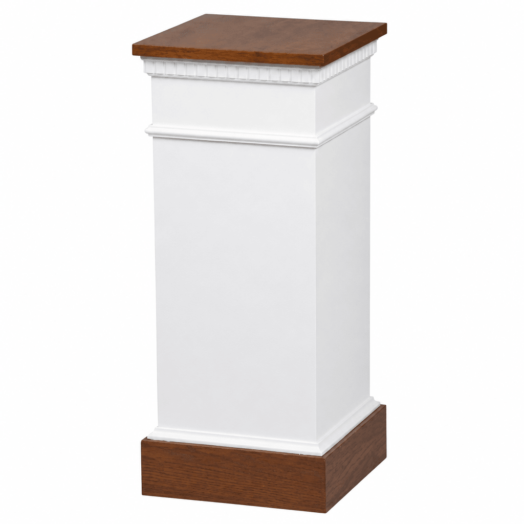 Fluted Wood Church Flower Stand (PS-8201) Flower Stand NO 8201F Light Oak 35 - thePodiumsStore