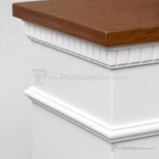 Fluted Wood Church Flower Stand (PS-8201) Flower Stand NO 8201F Light Oak 35 - thePodiumsStore