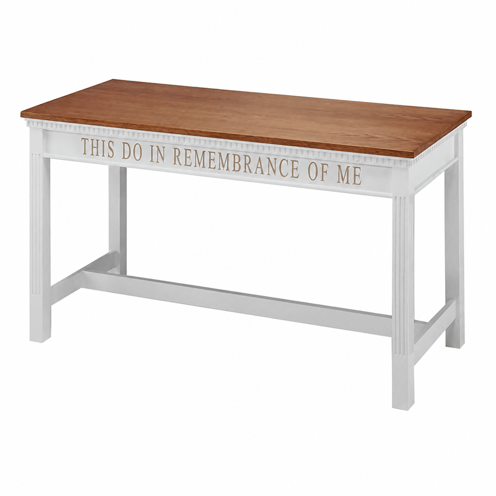 Fluted Wood Communion Table (PS-825) Communion Table NO 825 Light Oak 35 - thePodiumsStore