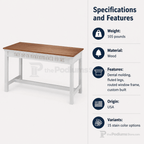 Fluted Wood Communion Table (PS-825) Communion Table NO 825 Light Oak 35 - thePodiumsStore
