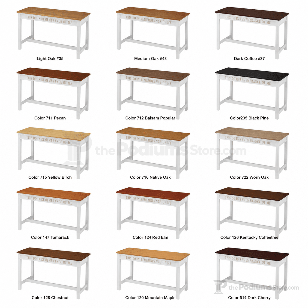 Fluted Wood Communion Table (PS-825) Communion Table NO 825 Light Oak 35 - thePodiumsStore