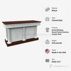 Fluted Wood Communion Table (PS-8320-CCT) Communion Table 8302-CCT Light Oak 35 No White - thePodiumsStore