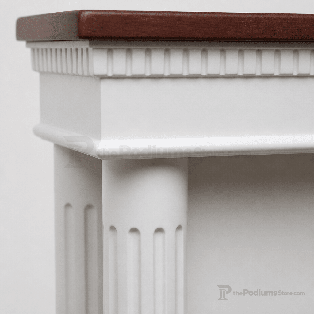 Fluted Wood Communion Table (PS-8320-CCT) Communion Table 8302-CCT Light Oak 35 No White - thePodiumsStore