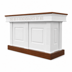 Fluted Wood Communion Table (PS-8420) Communion Table 8420 Light Oak 35 - thePodiumsStore