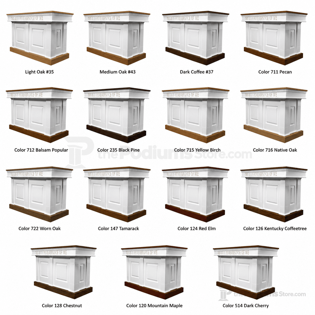 Fluted Wood Communion Table (PS-8420) Communion Table 8420 Light Oak 35 - thePodiumsStore