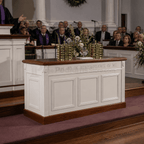 Fluted Wood Communion Table (PS-TCT-605) Communion Table TCT-605 Light Oak 35 - thePodiumsStore