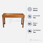 Fluted Wood Communion Table (PS-TOT-105) Communion Table TOT-105 Light Oak 35 - thePodiumsStore