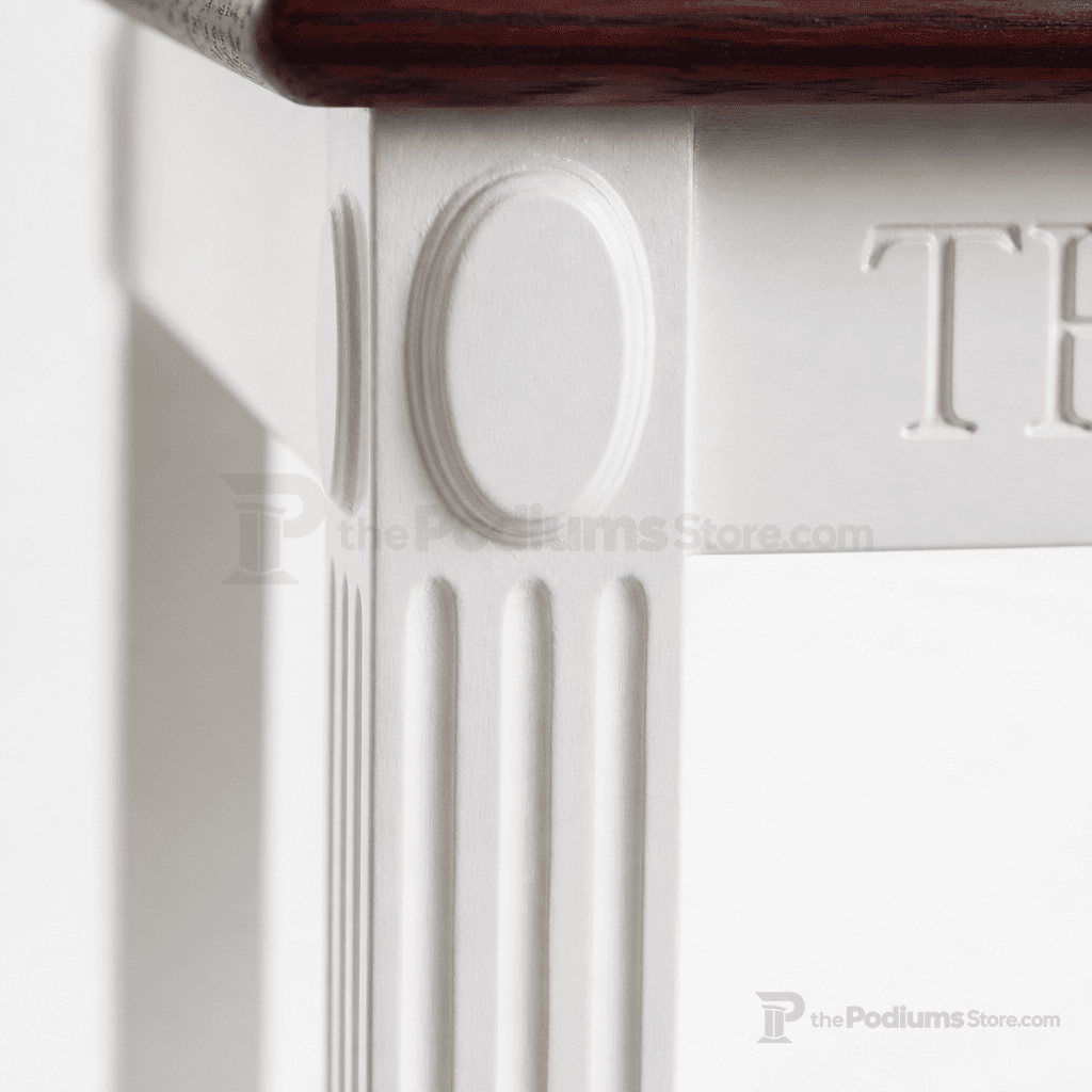 Fluted Wood Communion Table (PS-TOT-602) Communion Table TOT-602 Light Oak 35 - thePodiumsStore